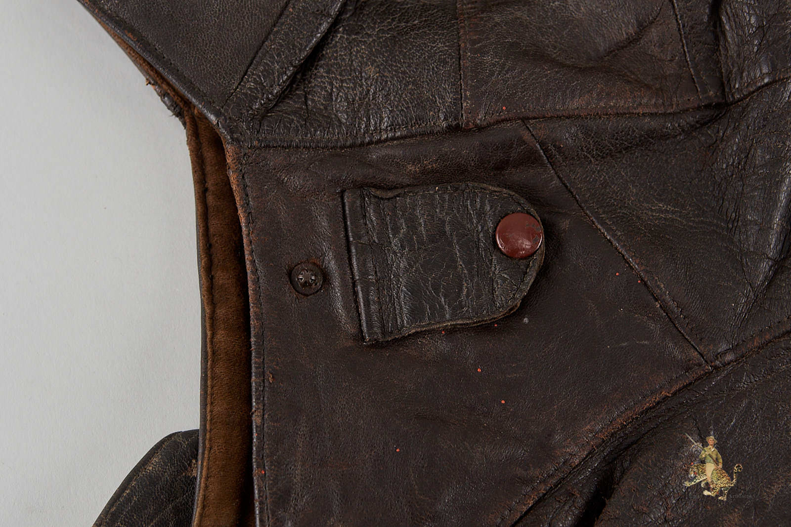 Japanese Leather Flight Cap - Epic Artifacts- Japanese WW2