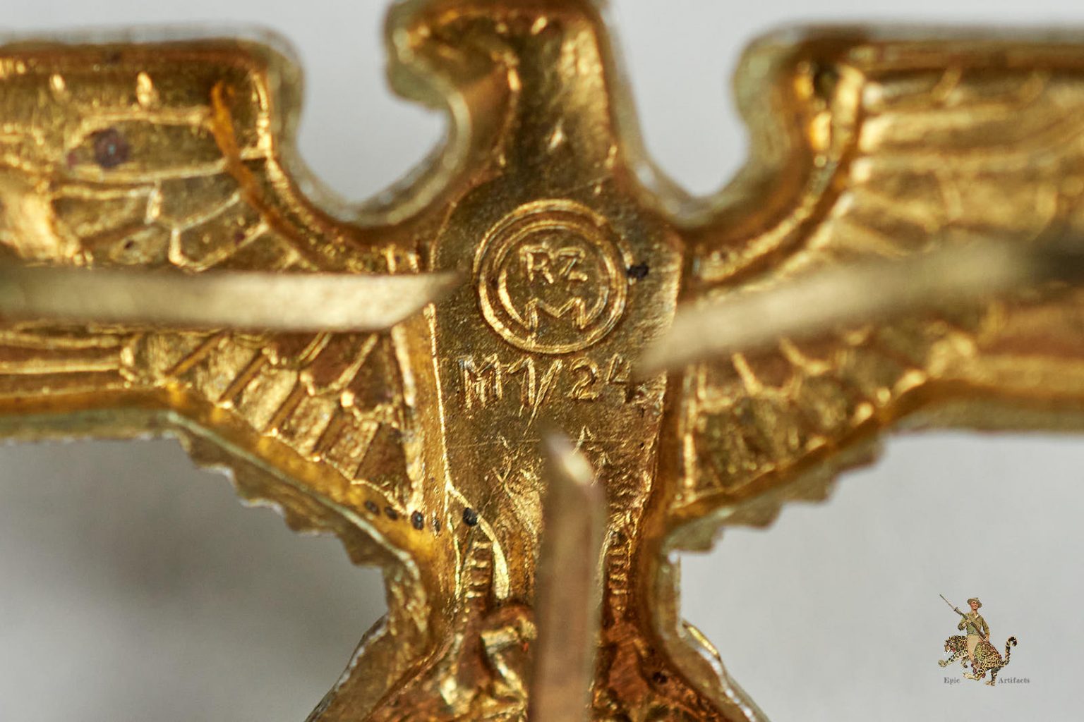 Muted Gold NSDAP Cap Eagle - Epic Artifacts