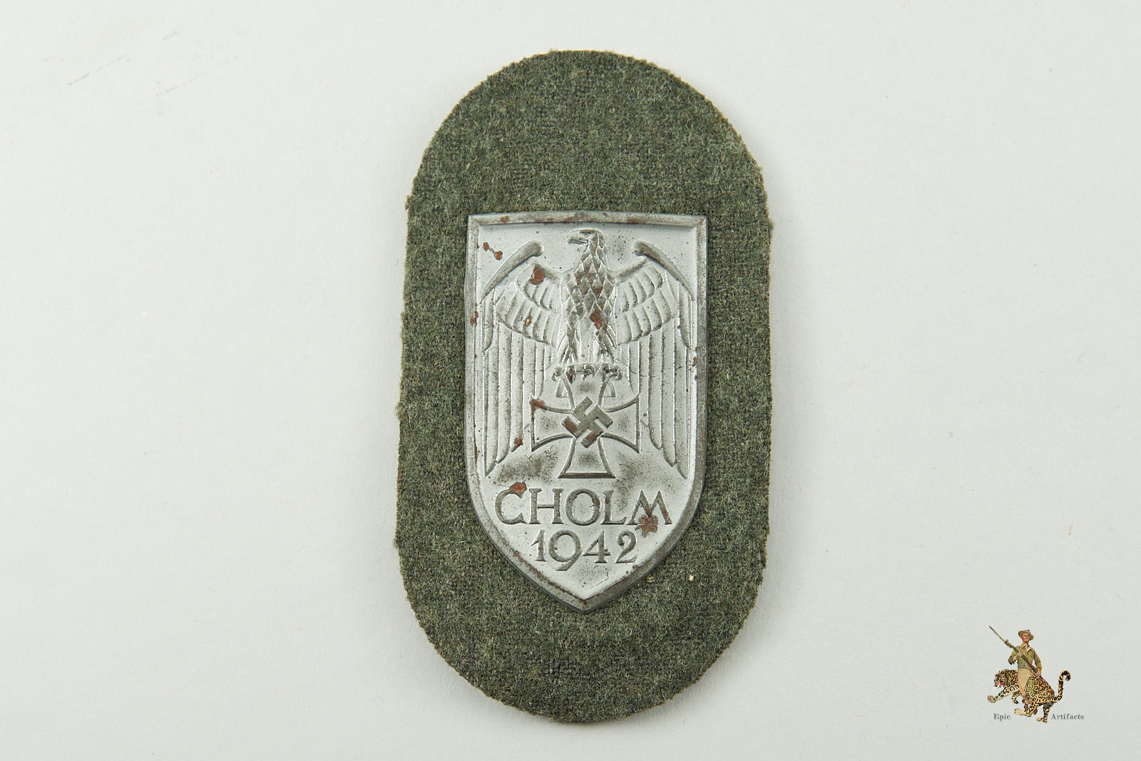 WorldWarCollectibles  German WH Cholm 1942 Campaign Shield