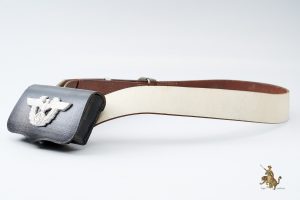 German Police White Cross Belt with Pouch