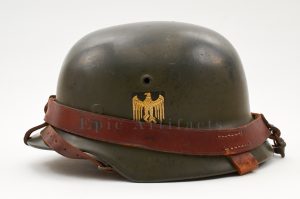 M35 Heer Helmet with Leather Helmet Carrying Strap