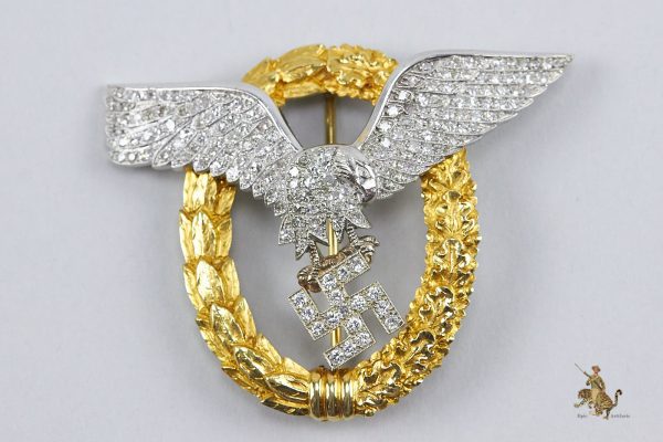 Luftwaffe Pilot Observer Badge in Diamonds