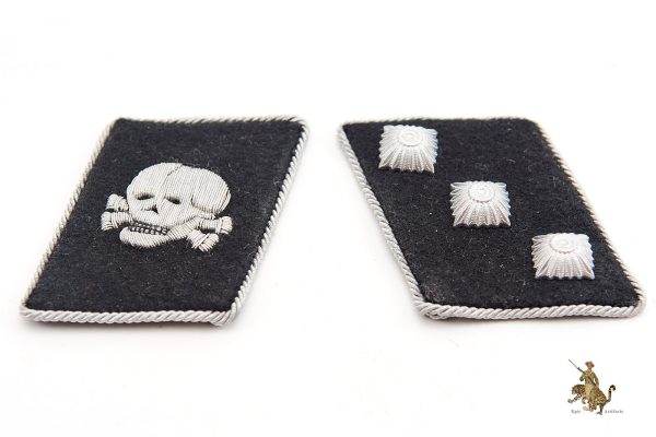 RARE SS Totenkopf Vertical Collar Tabs in Bullion - Image 4