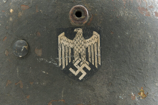 WWI Transitional Heer Helmet with Chin Strap - Image 7