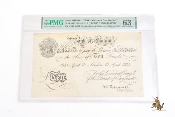 WWII German Operation Bernhard Counterfeit £10 Note - Image 3