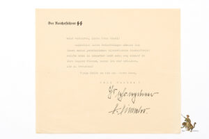 Rare Heinrich Himmler Signed