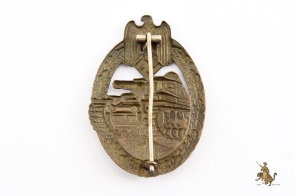 Schickle Panzer Assault Badge in Bronze - Tombak - Image 3