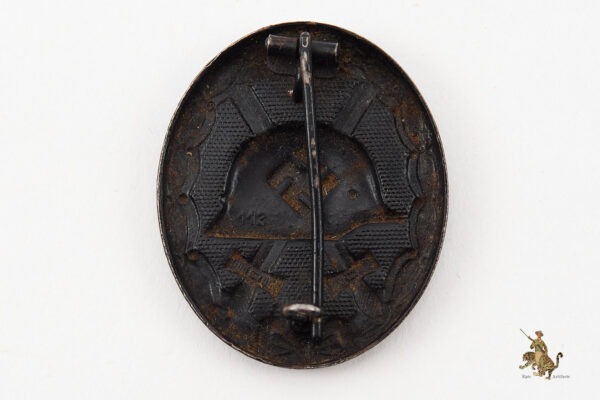 Steel Black Wound Badge - 113 Hermann Aurich - Image 3