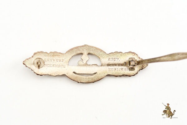 Kriegsmarine U-boat Front Clasp in Silver - Schwerin Berlin - Image 4
