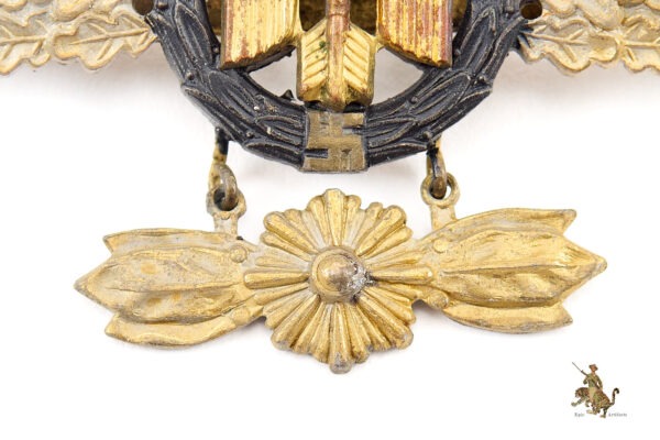 Luftwaffe Short Range Night Fighter Clasp in Gold with Pennant - R.K. - Image 3