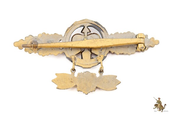 Luftwaffe Short Range Night Fighter Clasp in Gold with Pennant - R.K. - Image 4