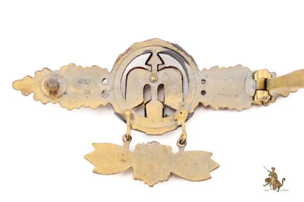 Luftwaffe Short Range Night Fighter Clasp in Gold with Pennant - R.K. - Image 5