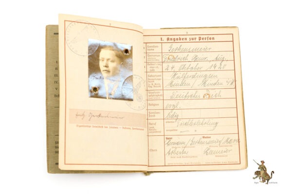 Reichsarbeitsdienst RAD Wehrpaß Named - Image 3