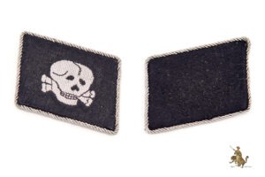 SS Officer Flat Wire Collar Tab Set - Bevo