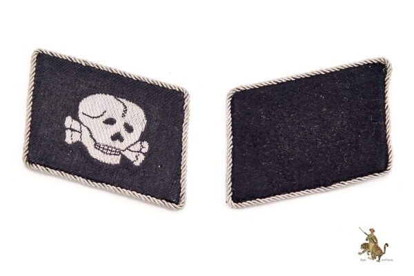 SS Officer Flat Wire Collar Tab Set - Bevo