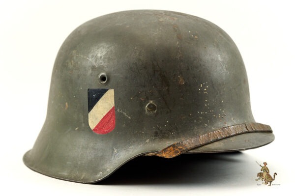 M42 Heer Helmet - Hand Painted Decal with Chin Strap - Image 6