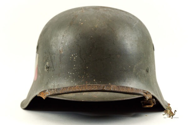 M42 Heer Helmet - Hand Painted Decal with Chin Strap - Image 7
