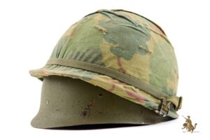 Vietnam US M1 Helmet w/ Liner & Mitchell Cover