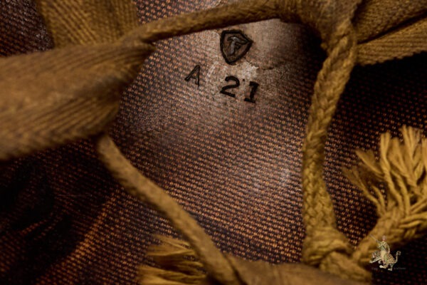 WWII U.S. M1 Front Seam Swivel Bale Helmet with Netting - Image 11