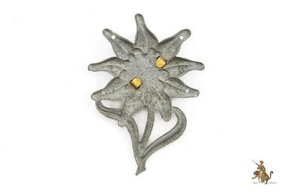Gebirgsjäger Edelweiss 2 Piece Metal Cap Insignia - Image 3