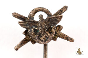 Silver Police Eagle with Crossed Swords Stickpin