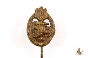 Panzer Assault Badge in Bronze Stickpin