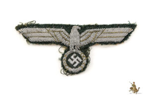 Early Heer Officer Breast Eagle - Bullion - Mossy Green Backing