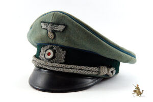 Rare Heer Officer TSD Visor Cap "Truppensonderdienst" (TSD). "Kornblumblau" Waffenfarbe piping.