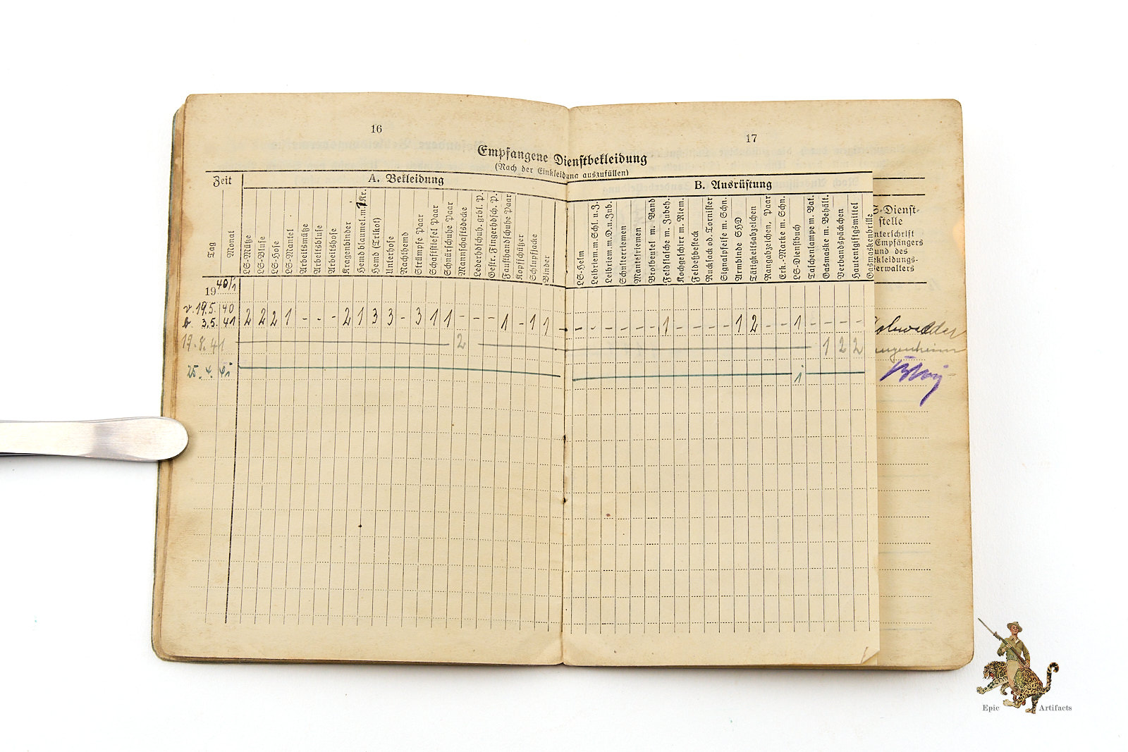 Luftschutz Dienstbuch - Air Raid Protection Service Book - Image 6