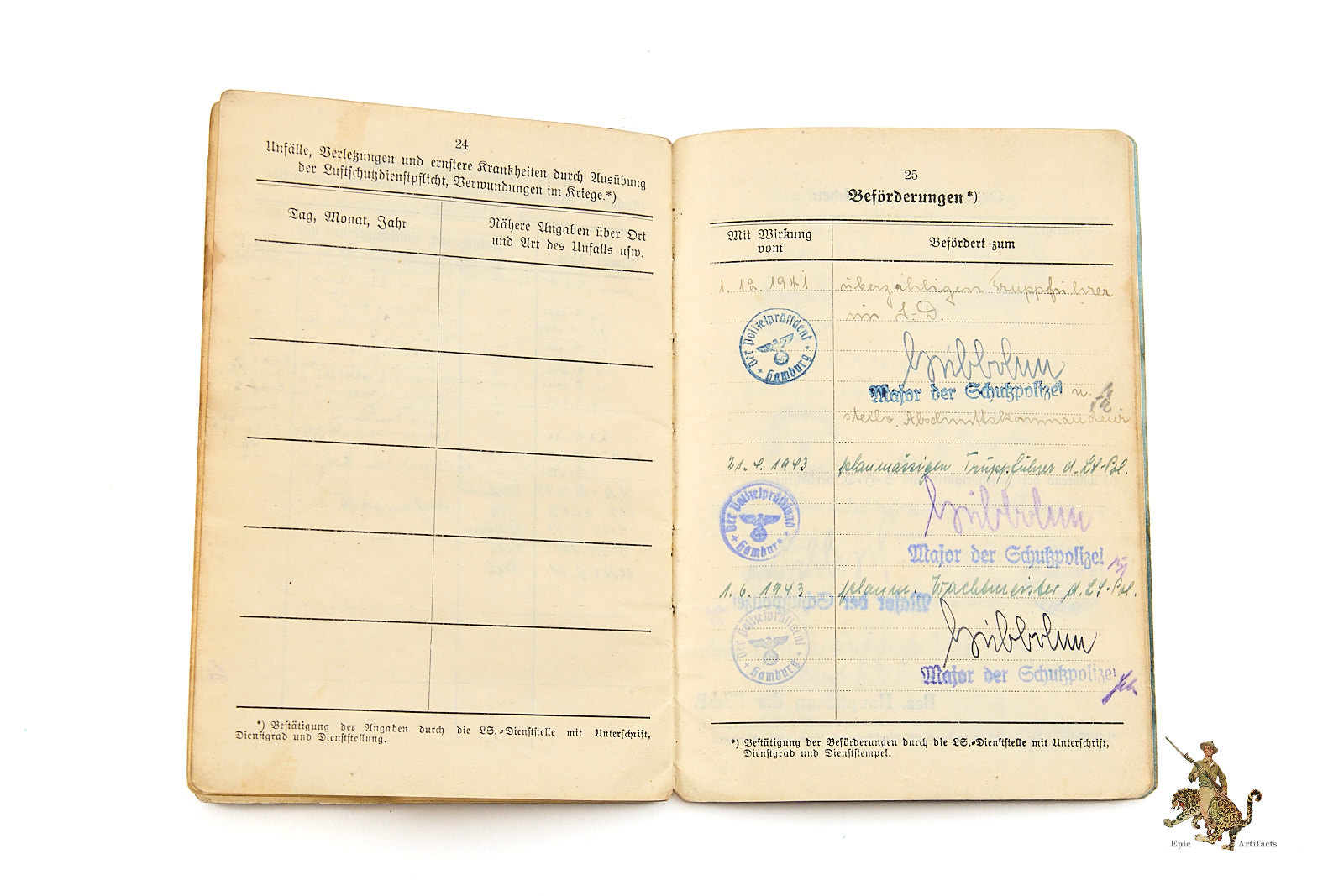 Luftschutz Dienstbuch - Air Raid Protection Service Book - Image 7