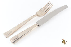 Benito Mussolini Formal Pattern Dinner Knife and Fork