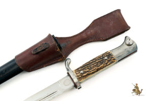 Heer Stag Handle Short Bayonet w/ Frog - Hörster